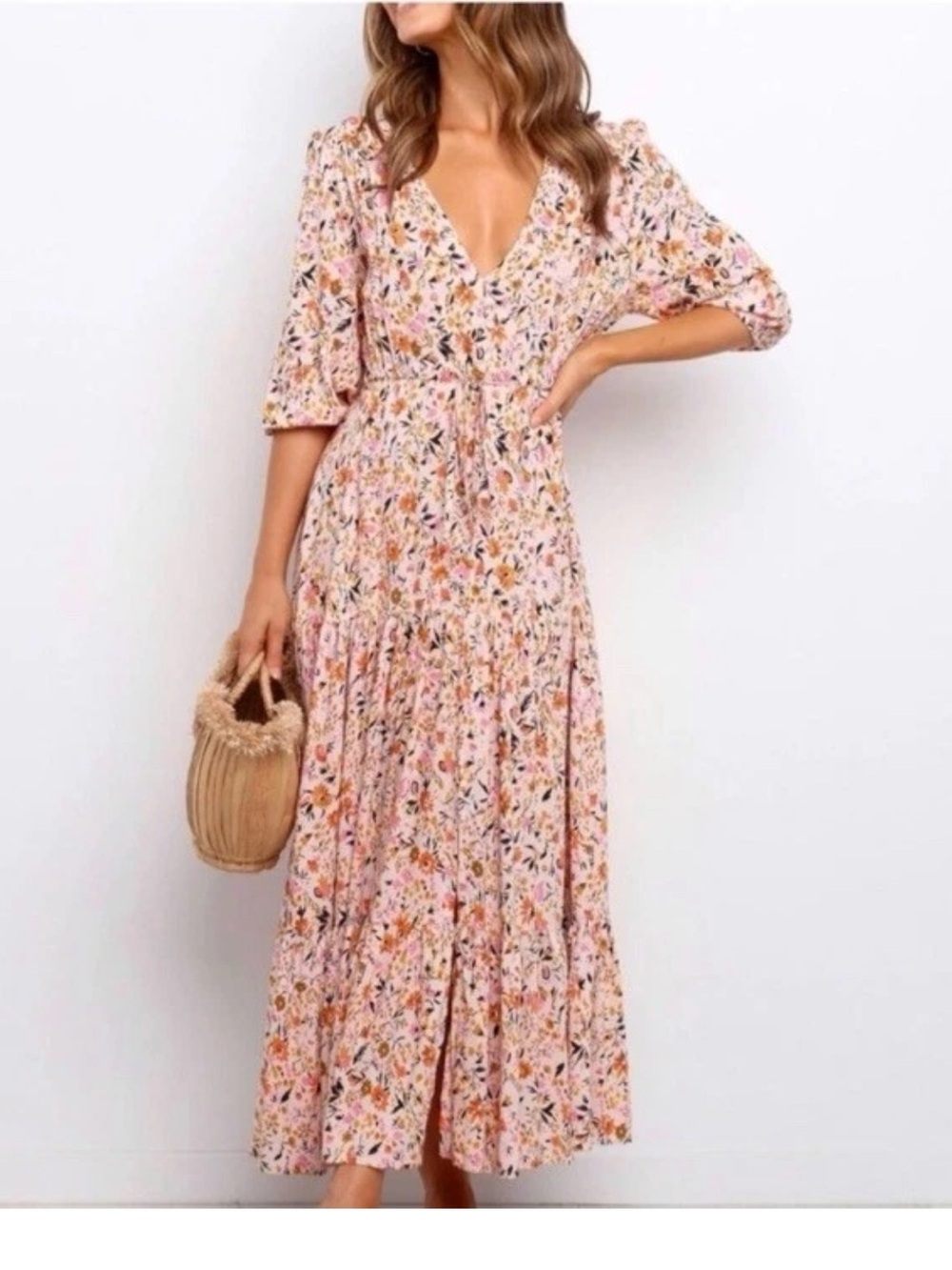 Petal & Pup Kelda Dress Pink Floral Size XL